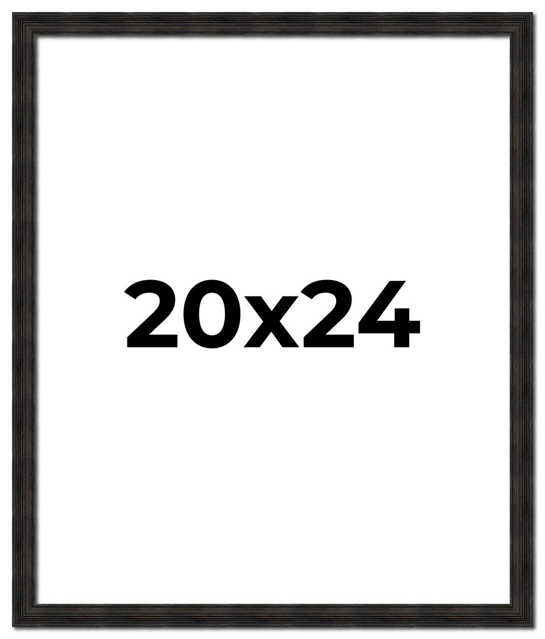 20x24 Thin Barnwood Picture Frame with UV-Resistant Acrylic & Acid Free Backing, Available in 2 Paint Finishes - Grey and Black
